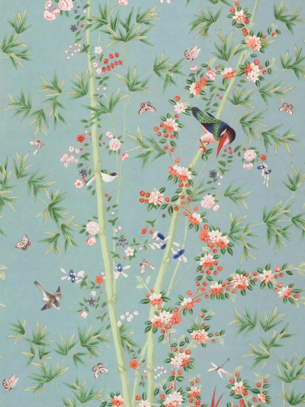 Anthropologie Brighton Pavillion Tapestry Panel - Serene Floral Wall Art
